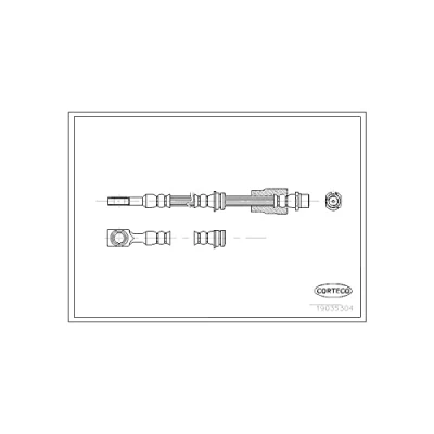 Abbildung von CORTECO 19035304 Bremsschläuche Vorderachse 452 OPEL: Astra H Schrägheck, Caravan, Zafira B