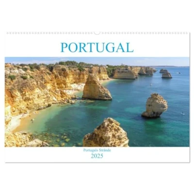 Abbildung von Portugal Strände in (Wandkalender 2025 DIN A2 quer), CALVENDO Monatskalender
