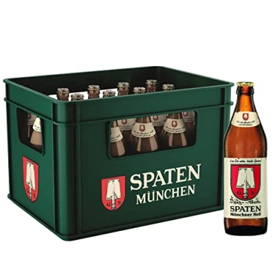 Abbildung von SPATEN Münchner Hell Flaschenbier, MEHRWEG im Kasten, Helles Bier aus München (20 x 0.5 l)