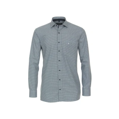 Abbildung von CASAMODA Comfort Fit Hemd Langarm Haifischkragen Muster blau Gr. 45