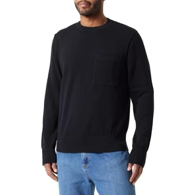 Abbildung von JACK&amp;JONES Herren JCONEAL Knit Crew Neck Strickpullover, Black, X Large