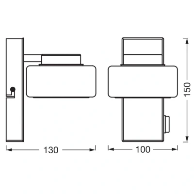 Abbildung von LEDVANCE ORBIS Flame Wand und Deckenleuchte mit LED, Chrom, 5.5W, 350lm, 3000/4000K, Farbtemperatur via Wandschalter einstellbar (kaltweiß warmweiß), IP44 Schutz vor Fremdkörpern Spritzwasser