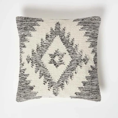 Abbildung von Homescapes Dekokissen Kelim Kissen Karu grau creme 45 x cm mit Füllung