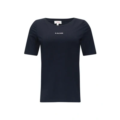 Abbildung von s.Oliver Elastisches MIT Label Tshirt basic, Damen, Größe: 38, Navy
