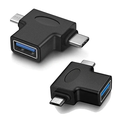 Abbildung von VMOJO 2 in 1 OTG Adapter,USB Type C Stecker auf USB 3.0 Buchse Adatper/Micro Adapter,OTG Konverter kompatibel mit Android Google Nexus Samsung Galaxy Note (2 Stücke)
