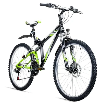 Abbildung von bergsteiger Mountainbike Buffalo 26 Zoll Mountainbike, geeignet ab 155 cm, Damen, Herren, 18 Gang Shimano Tourney RD TZ50 Schaltwerk, Kettenschaltung, Scheibenbremsen, V Brake