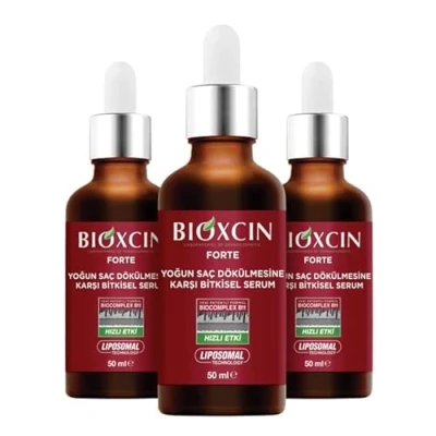 Abbildung von Bioxcin Forte Pflanzliches Serum 3x50 ml Gegen Starken Haarausfall Für Kräftiges &amp; Dichteres Haarwachstum Mit BioComplex B11