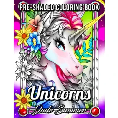 Abbildung von Unicorns Grayscale: An Adult Coloring Book with Magical Animals, Cute Princesses, and Fantasy Scenes for Relaxation (Grayscale Books)