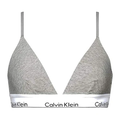 Abbildung von Calvin Klein Underwear LGHT Lined Triangel BH, Damen, Größe: Large, Grey heather
