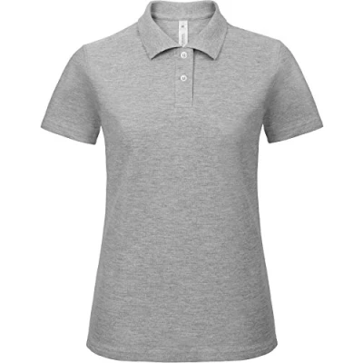 Abbildung von B&amp;C: Ladies` Piqué Polo Shirt ID.001 Women PWI11, Größe:XL;Farbe:Heather Grey
