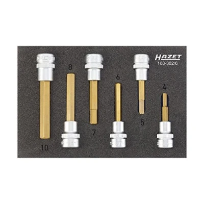 Abbildung von HAZET 163 302/6 Steckschlüsseleinsatz Set 6 Innensechskant Safety Insert System Vierkant