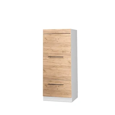 Abbildung von Vicco Mikrowellenschrank Fame Line, Goldkraft Eiche/Weiß, 60 cm