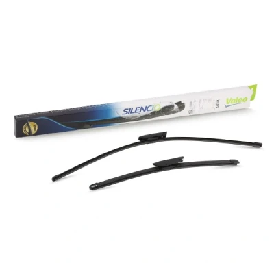 Abbildung von Scheibenwischer Valeo Silencio X.trm, Flat Blade Set 574363 vorne Rahmenlos Bajonettbefestigung RENAULT: MEGANE 3 Coupe, CLIO