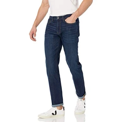 Abbildung von Amazon Essentials Herren Schmal geschnittene High Stretch Jeans, Dunkle Waschung, 38W / 30L