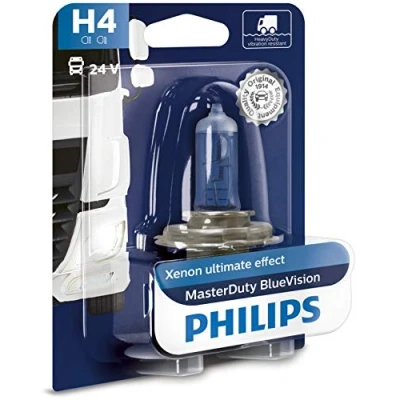 Abbildung von PHILIPS 13342MDBVB1 Glühlampe, Fernscheinwerfer H4 24V 75/70W Halogen MAN: L 2000, M 2000 M, TGX, MERCEDES BENZ: ATEGO, T2/LN1 Kipper, LK/LN2