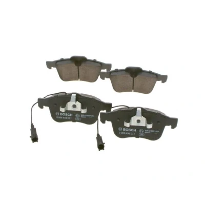 Abbildung von BOSCH 0 986 494 071 Bremsbelagsatz Low Metallic mit integriertem Verschleißsensor Anti Quietsch Blech, Kolbenclip ALFA ROMEO: 159 Sportwagon