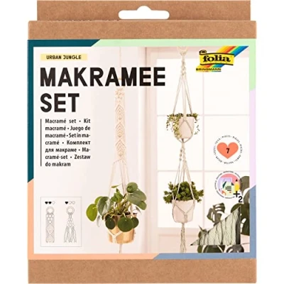 Abbildung von folia Makramee Set natur, rosé