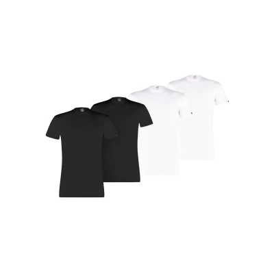 Abbildung von Puma Herren 4ER PACK Basic CREW Tshirt basic, Herren, Größe: Medium, Schwarz weiß