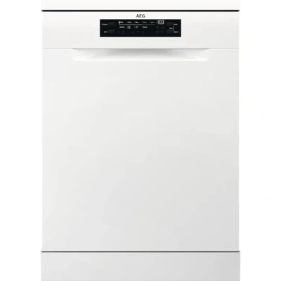 Abbildung von AEG Freistehender Geschirrspüler 60cm, Spülmaschine Serie 7000: mit Glasschutz, Energieklasse B, Besteckschublade, personalisierte Zeit Steuerung, leise 42dB, Wasserstopp, 14 MG, FFB7570APW