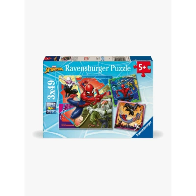 Abbildung von Ravensburger Puzzle Kinderpuzzle 3x49 Teile Marvel Spider Man, 49 Puzzleteile