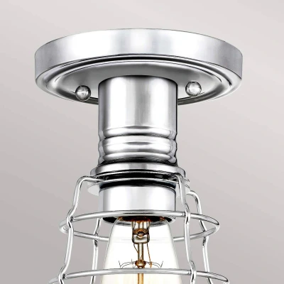 Abbildung von Quoizel QZ Mixon SF PC Deckenleuchte E27 40W Stahl; Chrom poliert L:13.5cm B:14.5cm Ø14.5cm dimmbar