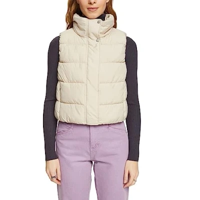 Abbildung von ESPRIT Damen 013EE1H303 Weste, 260/LIGHT Taupe, L