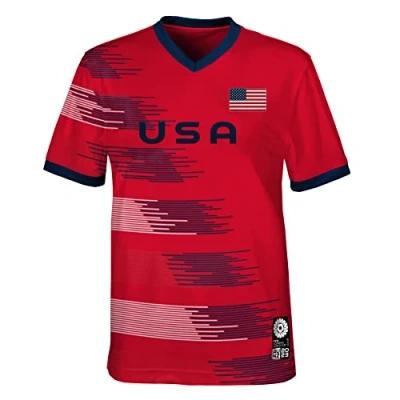 Abbildung von FIFA Offizielles Trikot der Frauenfussball Weltmeisterschaft 2023, USA, Rot, 7 Jahre