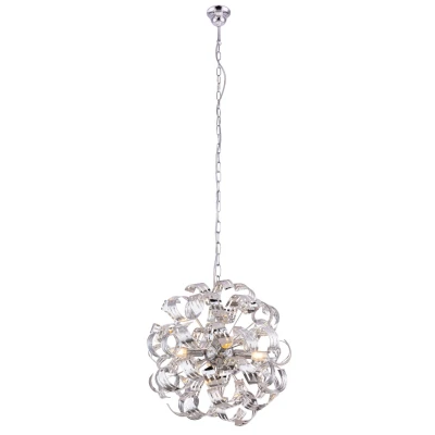Abbildung von Globo Pendelleuchte, Leuchtmittel nicht inklusive, Design Decken Hänge Lampe Pendel Chrom Kugel Leuchte