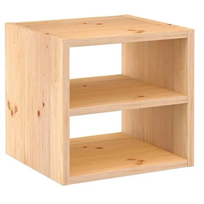 Abbildung von Astigarraga Kit Line Regalwürfel Dinamic Würfelregal aus unbehandeltem Vollholz mit Zwischenboden