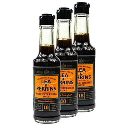 Abbildung von Lea &amp; Perrins 3er Pack Original Worcestershire Sauce in 150 ml Glasflasche (Würzsauce) Traditionell englische Worcester Worcestersauce