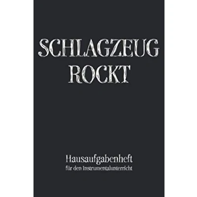 Abbildung von Schlagzeug rockt Hausaufgabenheft Für den Instrumentalunterricht: Notenbuch Notenheft Musikunterricht Musikschule Noten Notizen I ... A5 Softcover mit 120 Seite inkl. Notenlinie