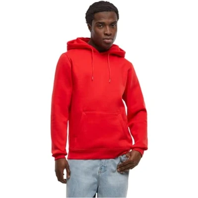Abbildung von Build Your Brand Herren Heavy Hoody Kapuzenpullover, City red, S