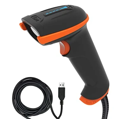 Abbildung von Tera Barcode Scanner 1D Laser USB Wired Kabelgebunden Handheld Barcodescanner Handscanner Lesegerät Plug and Play, L5100Y