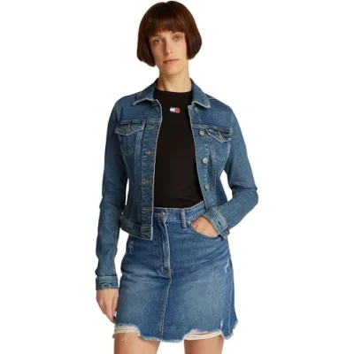 Abbildung von Tommy Jeans Jeansjacke &quot;VIVIANNE SKN JACKET EXT BI8130&quot;, mit Logo Badge