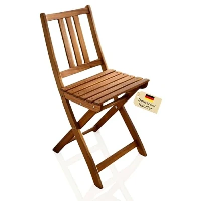 Abbildung von SAM Gartenstuhl Blossom Akazienholz massiv &amp; geölt klappbarer Balkonstuhl für Garten Terrasse pflegeleichter Klappstuhl