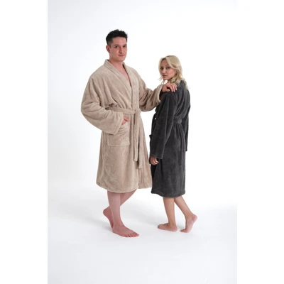 Abbildung von my home Unisex Bademantel &quot;Lillou Kimono&quot;, (1 St.), weiche und kuschelige Qualität, für Damen Herren, XS 3XL