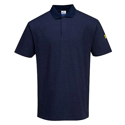 Abbildung von Portwest Antistatik ESD Polo Shirt, Größe: L, Farbe: Marine, AS21NARL