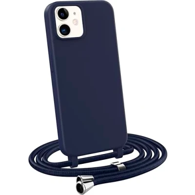 Abbildung von MyGadget Handykette für iPhone 11 [ Hülle mit verstellbaren Band ] TPU Handyhülle Handyband zum Umhängen Kordel Schnur Case Schutzhülle Dunkel Blau