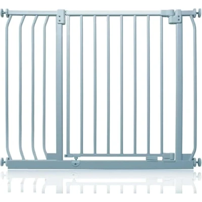 Abbildung von Safetots Elite Sicherheitsschutzgitter, 89cm 98cm, Mattgrau, Treppenschutzgitter mit Druckmontage, Sicherheitsbarriere, Einfache Installation