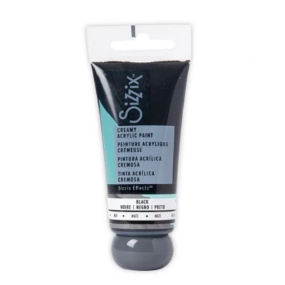 Abbildung von Sizzix Effectz Creamy Matte Acrylfarbe Schwarz 60ml