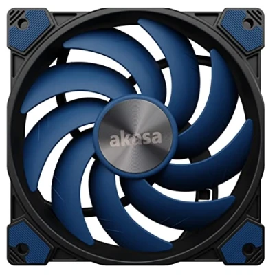 Abbildung von Akasa Alucia SC12, 120mm PWM Gehäuselüfter, blau Ventilator für PC, CPU Cooler und Radiator, Hoher Luftstorm Gehäuse Lüfter, bis zu 2000RPM 56.3 CFM, Anti Vibration Pads, AK FN117