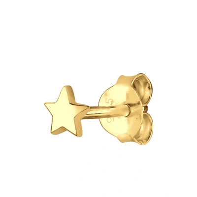 Abbildung von Elli Single Astro STAR Ohrringe goldcoloured, Damen, Größe: One Size, Gold coloured