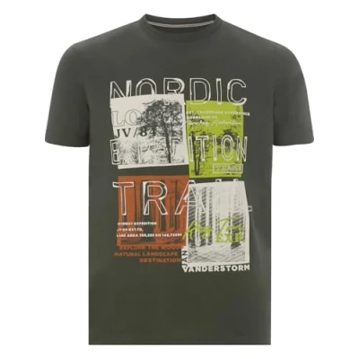 Abbildung von Jan Vanderstorm Tandrup Tshirt print, Herren, Größe: Large, Oliv