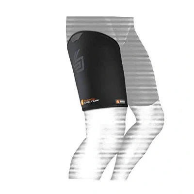Abbildung von Shock Doctor ShockDoctor Erwachsene Leistenbandage Oberschenkel Oberschenkelbandage, Black, XXL