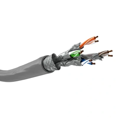 Abbildung von Goobay 96095 Netzwerkkabel CAT 6 A Verlegekabel 305m 6A Kabel S/FTP Patchkabel halogenfrei Ethernet ohne Stecker Grau LAN 305 Meter