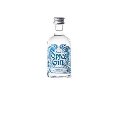 Abbildung von Grote &amp; Co.‘s Organic Spree Gin 0,05l Miniature Flasche als Geschenk, Bio Gin, Berlin Dry destilliert mit echten Spreewaldgurken