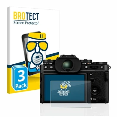 Abbildung von BROTECT Entspiegelungs Schutzglas für Fujifilm X T5 (3 Stück) Schutz Folie Panzerfolie Glas Matt [Extrem Kratzfest 9H, Anti Reflex]