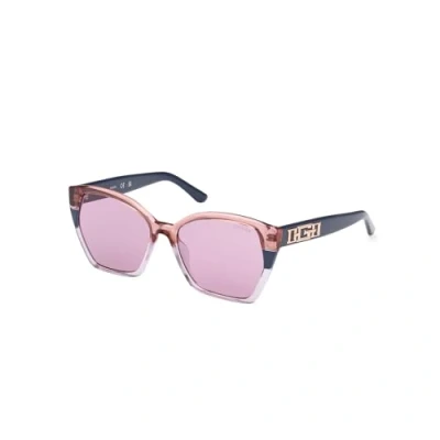 Abbildung von Guess Damen GU7912 92Y Gläser SONNENBRILLEN Injiziert Blau Violett Schmetterling Normal