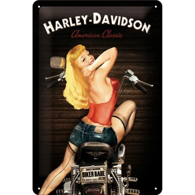 Abbildung von Nostalgic Art Blechschild 20 x 30 &quot;Harley Davidson Biker Babe&quot;