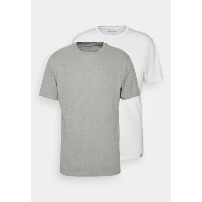 Abbildung von Wrangler 2 PACK Tshirt basic, Herren, Größe: Medium, Mid grey melee